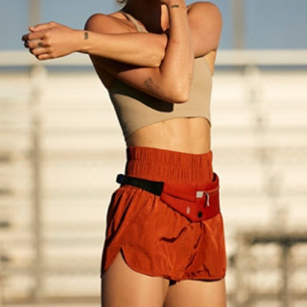 Free People Orange Athletic Shorts